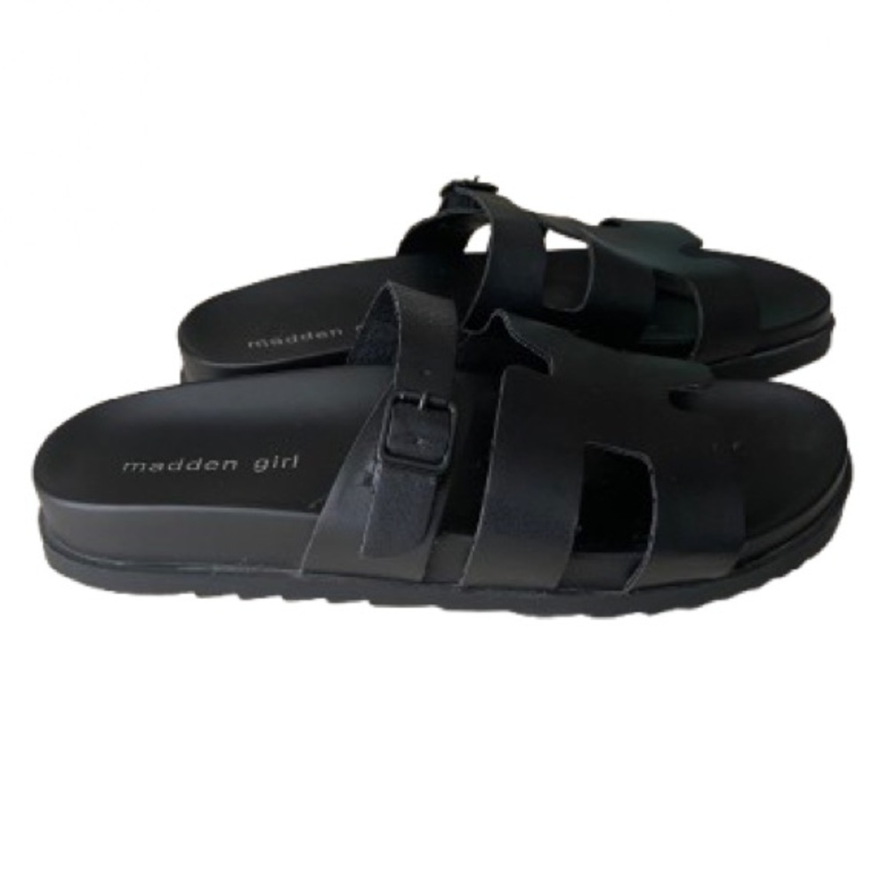 Women’s Madden Girl Darla Black Slide Sandals